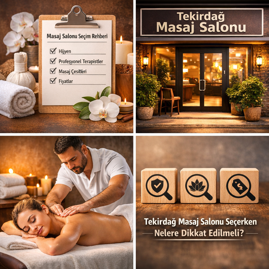 Tekirdağ Masaj Salonu Seçerken Nelere Dikkat Edilmeli?